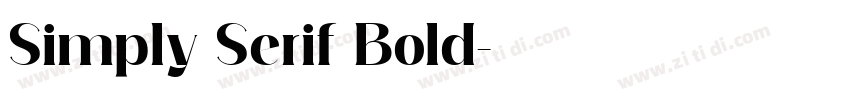 Simply Serif Bold字体转换